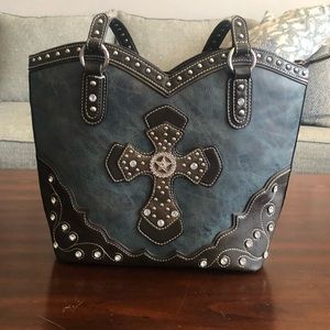 Leather like western purse